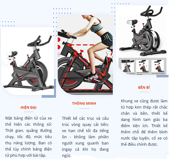ƯU ĐIỂM CỦA XE ĐẠP TẬP THỂ DỤC TẠI NHÀ GH-603
