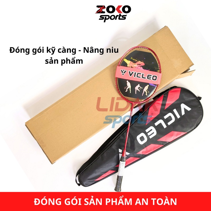 Đóng gói vợt cầu lông Vicleo Power 830 chính hãng mức 10kg 11kg 12kg kỹ càng