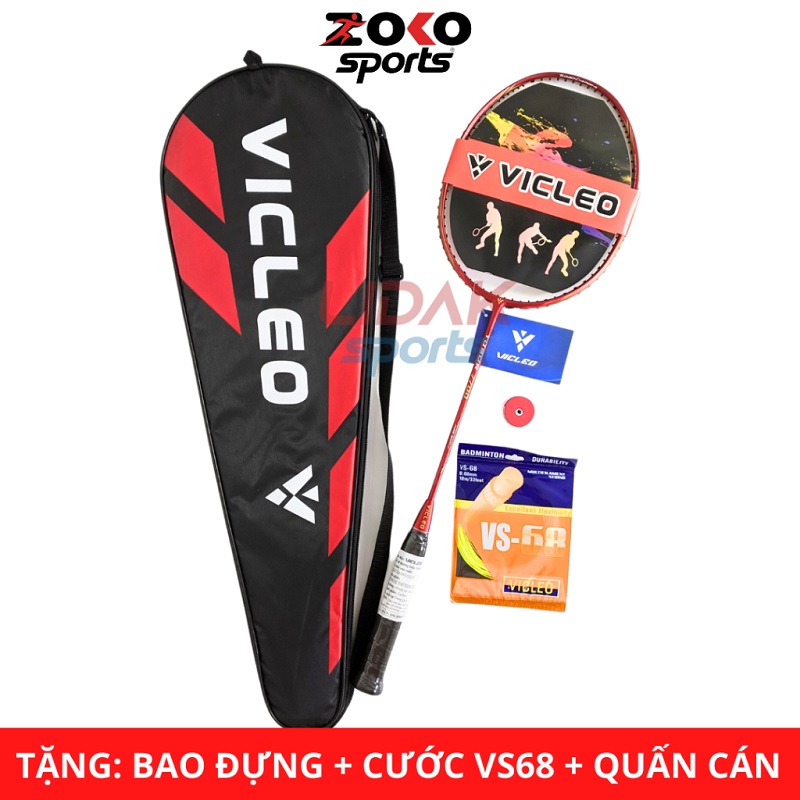 Tặng bao đựng cùng cước căng VS68 và quấn cán khi mua ợt cầu lông Vicleo Tubor 7700