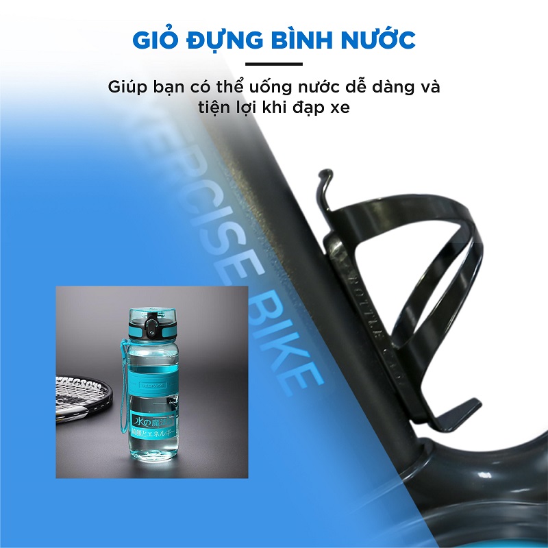 Thiết kế xe đạp tập thể dục Zasami KZ-6413 với bình nước siêu tiện lợi