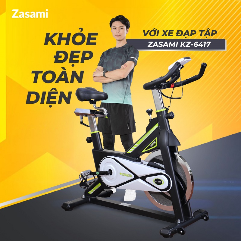 Hình ảnh xe đạp tập thể dục Zasami KZ-6417 chính hãng