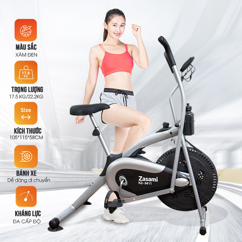 Hình ảnh xe đạp tập thể dục Zasami KZ-6411 chính hãng