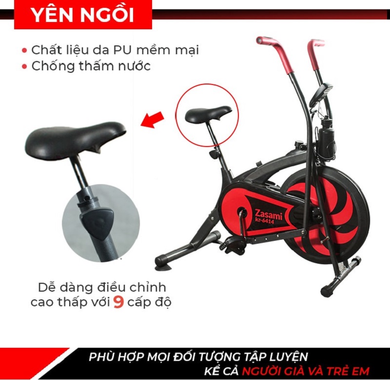 Zasami KZ-6414 có phần yên ngồi êm ái thoải mái