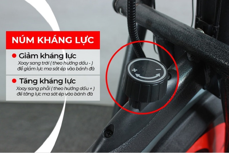 Thiết kế núm kháng lực dễ dàng sử dụng điều chỉnh