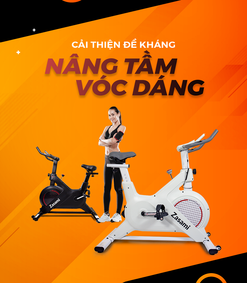 Xe đạp tập thể dục Zasami KZ-6416 cải thiện đề kháng nâng tầm vóc dáng