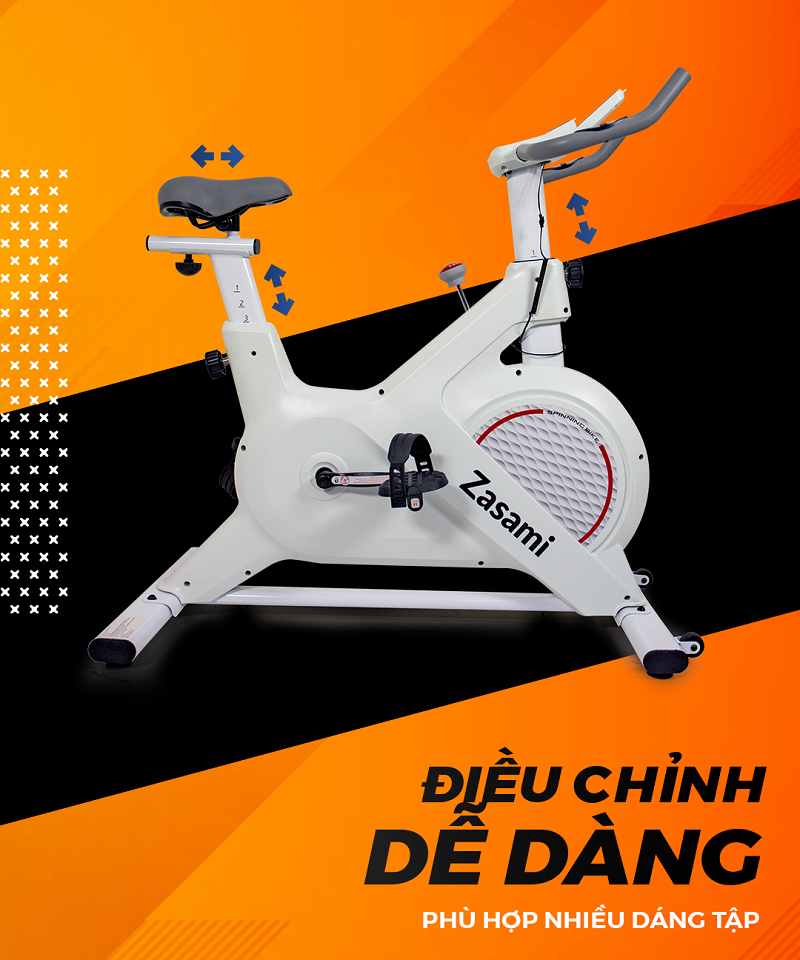 Xe đạp tập thể dục Zasami KZ-6416 điều chỉnh dễ dàng