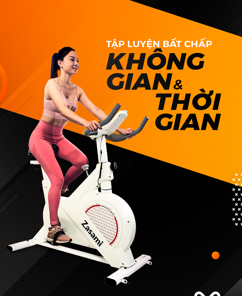 Thiết kế xe đạp tập thể dục Zasami KZ-6416 di chuyển dễ dàng tiện ích