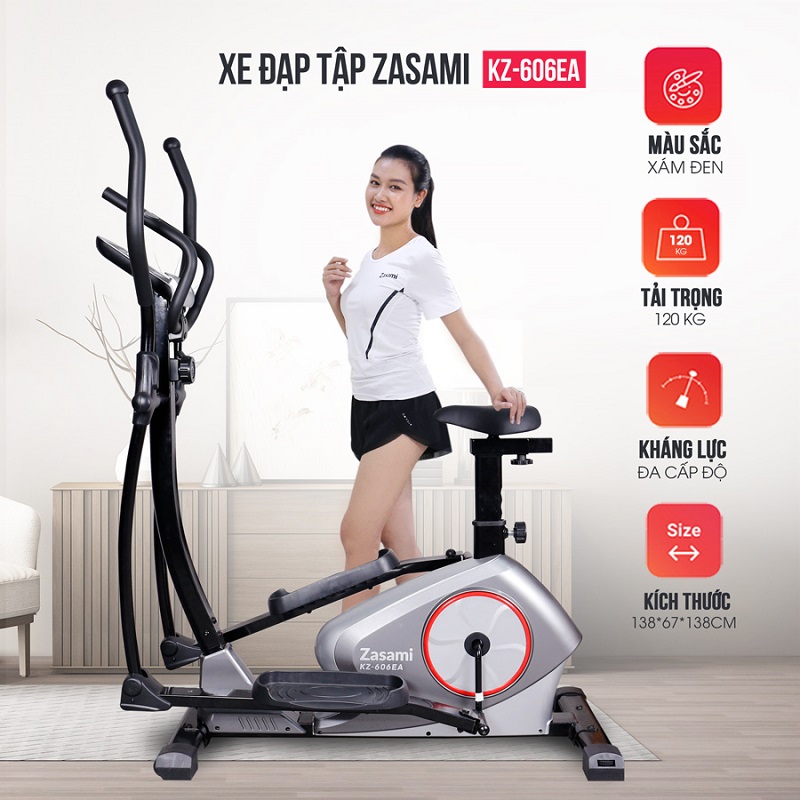 Thiết kế xe đạp tập thể dục Zasami KZ606EA với nhiều ưu điểm nổi bật