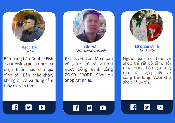 Ý KIẾN CỦA KHÁCH HÀNG VỀ DOUBLE FISH 221