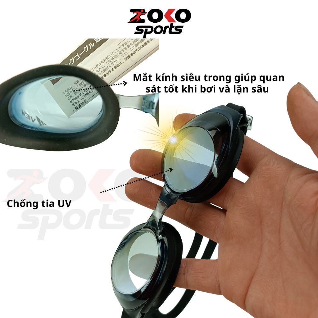 Mắt kính bơi view v610 giúp nhìn rõ hơn và bảo vệ nắng cùng nước bể bơi hiệu quả