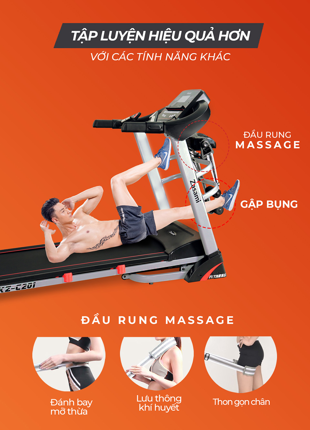 MÁY CHẠY BỘ ĐA NĂNG ZASAMI KZ-C201