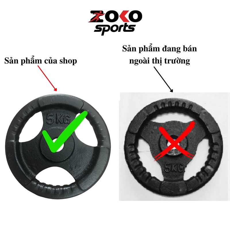 TẠ GANG 2KG LỖ NHỎ PHI 30 LOẠI 1