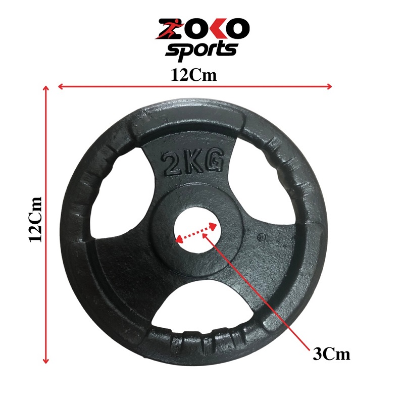 TẠ GANG 2KG LỖ NHỎ PHI 30 LOẠI 1