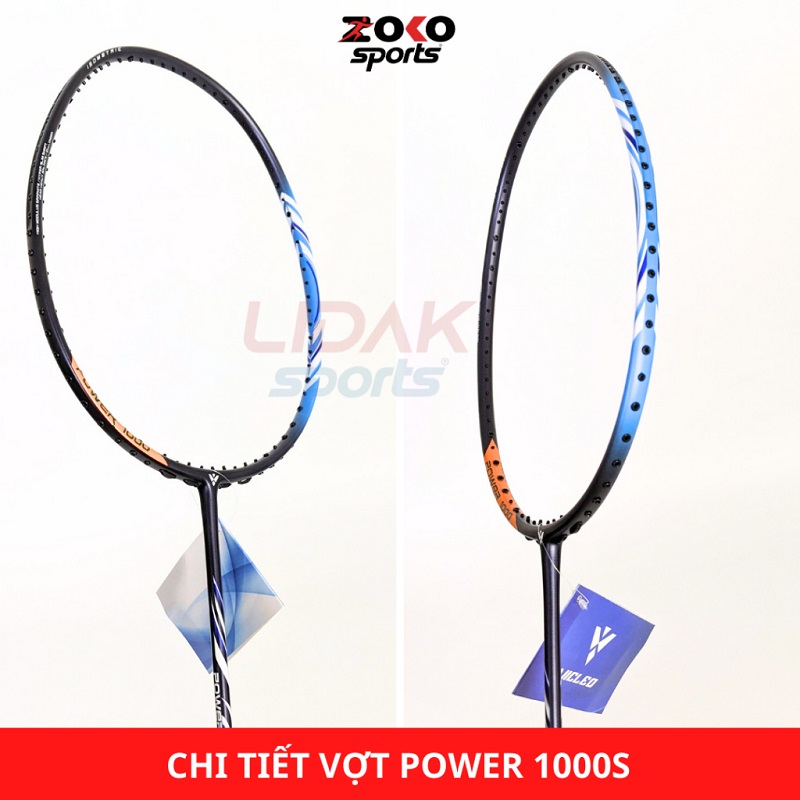 VỢT CẦU LÔNG VICLEO POWER 1000S KHUNG CARBON GIÁ SINH VIÊN CĂNG 9KG 10KG 11KG