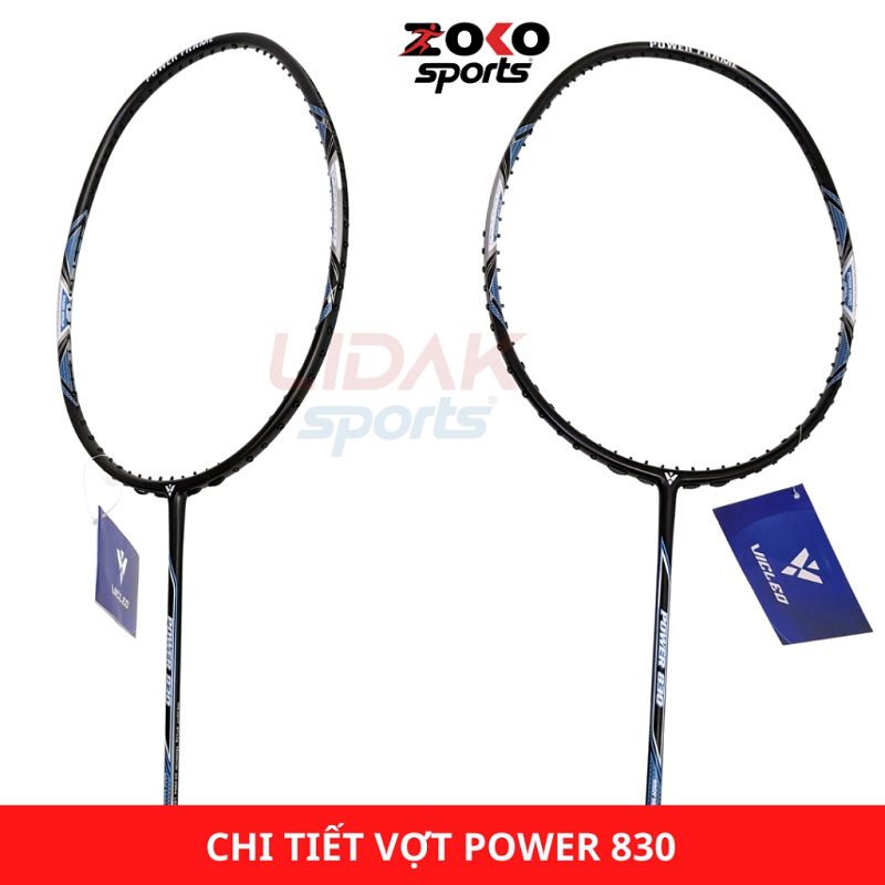 VỢT CẦU LÔNG VICLEO POWER 830 CHÍNH HÃNG MỨC 10KG 11KG 12KG KHUNG CARBON NHẸ