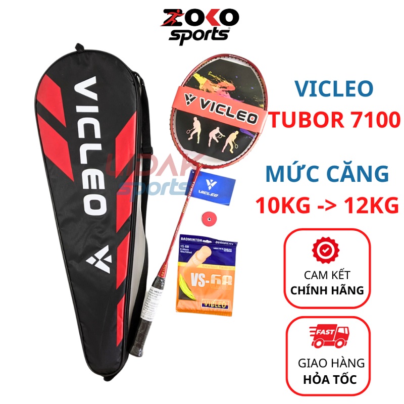 VỢT CẦU LÔNG VICLEO TUBOR 7100 KHUNG CARBON MỨC 10KG 11KG GIÁ RẺ CHÍNH HÃNG