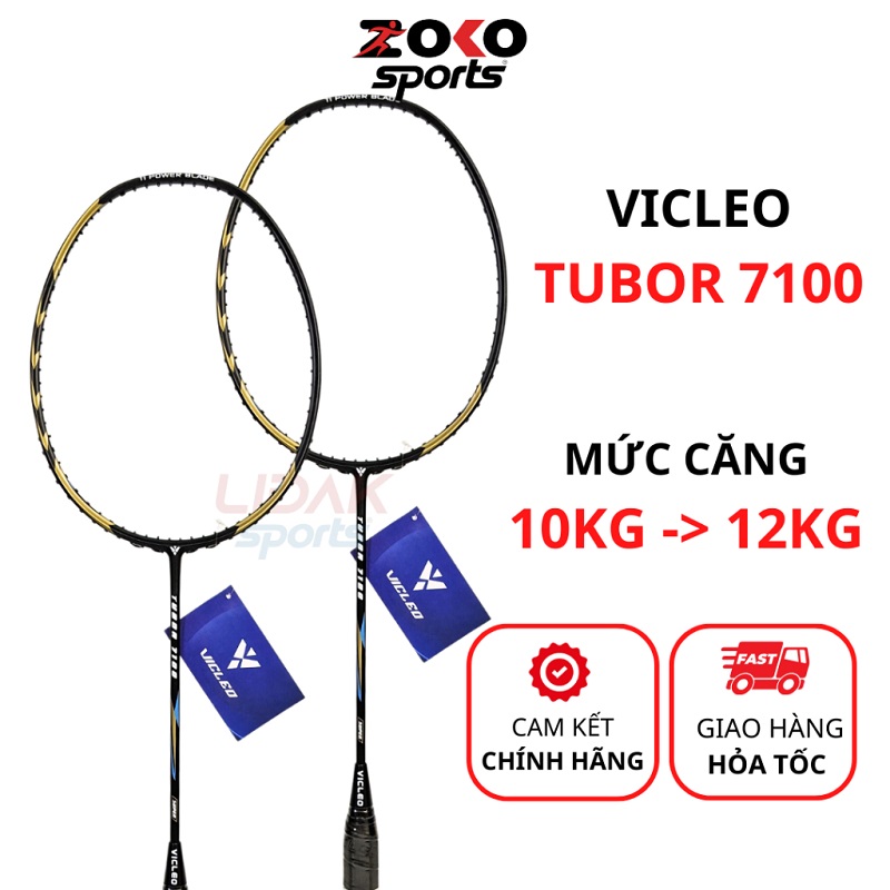 VỢT CẦU LÔNG VICLEO TUBOR 7100 KHUNG CARBON MỨC 10KG 11KG GIÁ RẺ CHÍNH HÃNG