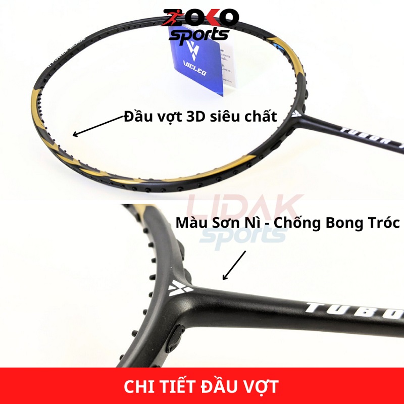 VỢT CẦU LÔNG VICLEO TUBOR 7100 KHUNG CARBON MỨC 10KG 11KG GIÁ RẺ CHÍNH HÃNG