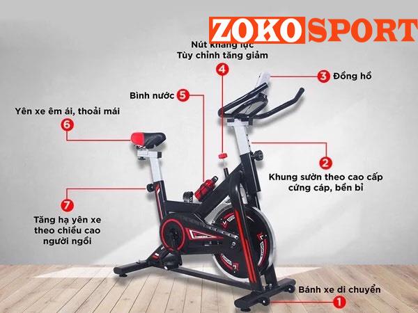 XE ĐẠP TẬP THỂ DỤC SPIN BIKE MK207