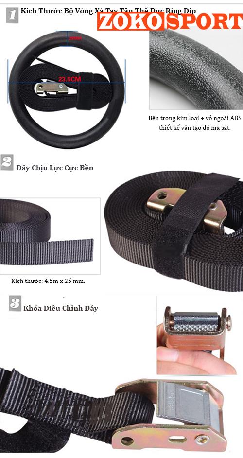 BỘ VÒNG XÀ TAY TẬP THỂ DỤC RING-DIP