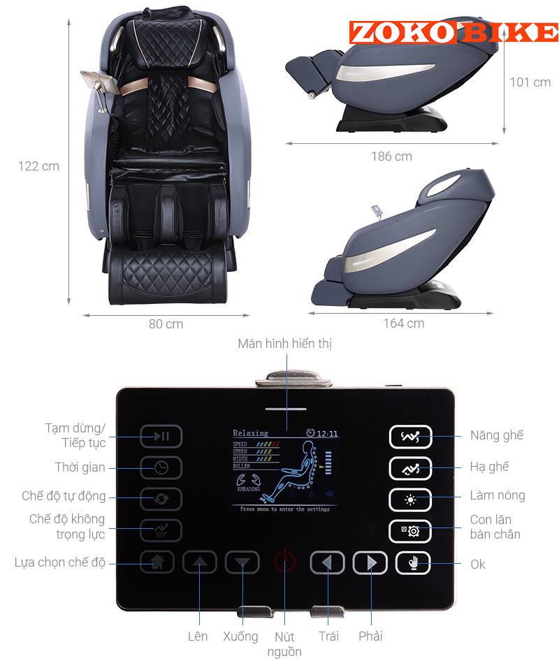GHẾ MASSAGE CAO CẤP AIRBIKE SPORT MK278