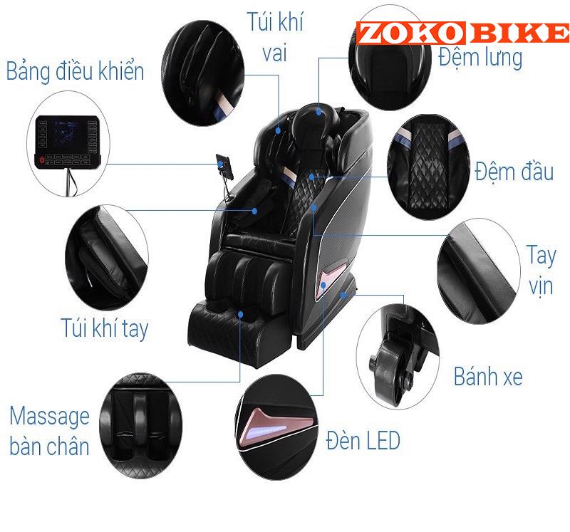 GHẾ MASSAGE CAO CẤP AIRBIKE SPORT MK280