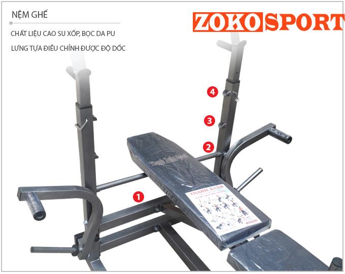 Hình ảnh nêm ghế của ghế tập tạ đa năng Thanh Xuân