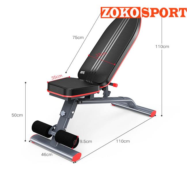 Kích thước của ghế tập Gym đa năng DDS-1201