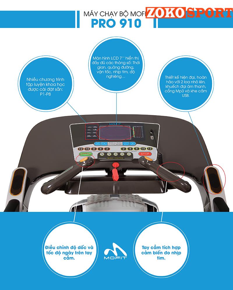 MÁY CHẠY BỘ ĐIỆN CAO CẤP MOFIT PRO910