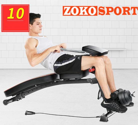 Tập thể lực với dây kéo lò xo của ghế tập Gym KK-021D