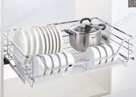 GIÁ XOONG NỒI, BÁT ĐĨA NAN DẸT SUS304  ĐA NĂNG , GẮN CÁNH _ ÂM TỦ