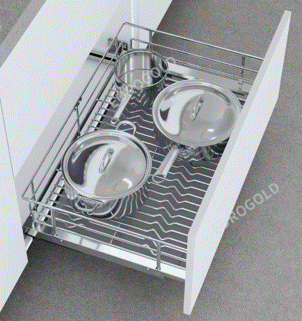 GIÁ XOONG NỒI NAN OVAL  GẮN CÁNH - ÂM TỦ,  RAY GIẢM CHẤN