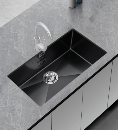 CHẬU RỬA BÁT CHỐNG XƯỚC EUC18045ED MÀU ĐEN (MẠ PVD ĐEN )