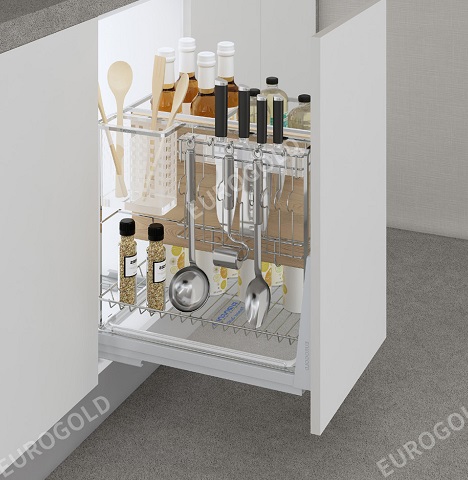 GIÁ DAO THỚT INOX NAN VUÔNG , RAY GIẢM CHẤN ERO304- ERV
