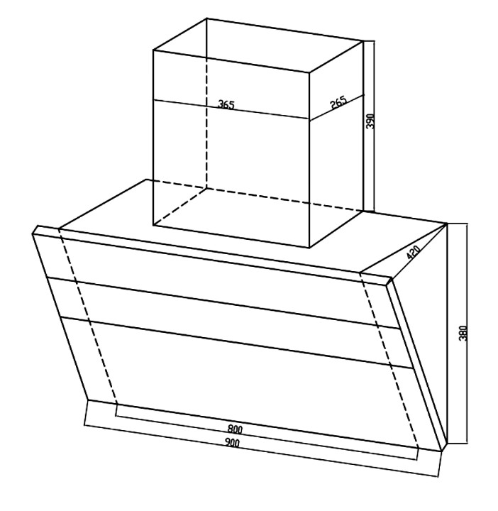 Máy hút mùi gắn tường Hafele HC-H901WB 533.83.655