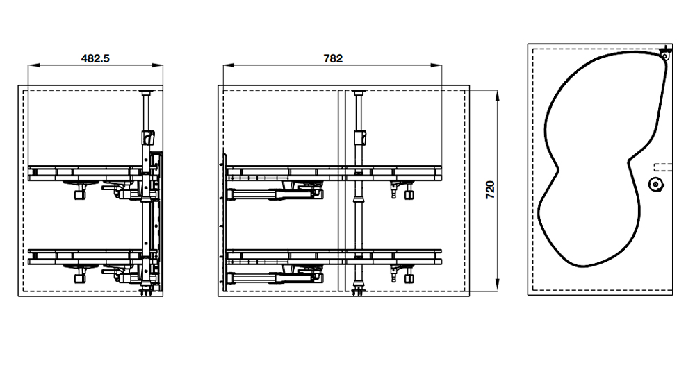 RỔ GÓC HÌNH LÁ HAFELE KOSMO OLLA MOVE