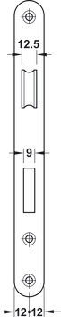 Thân khóa Hafele cho cửa phòng Inox mờ 911.02.153