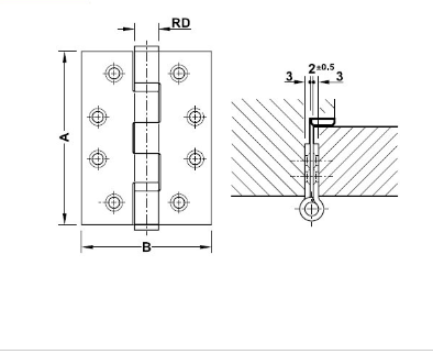 BẢN LỀ LÁ CHỐNG CHÁY HAFELE 926.98.048