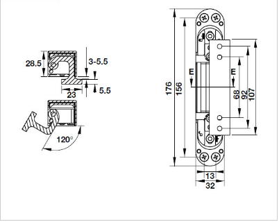 BẢN LỀ ÂM HAFELE 927.03.049