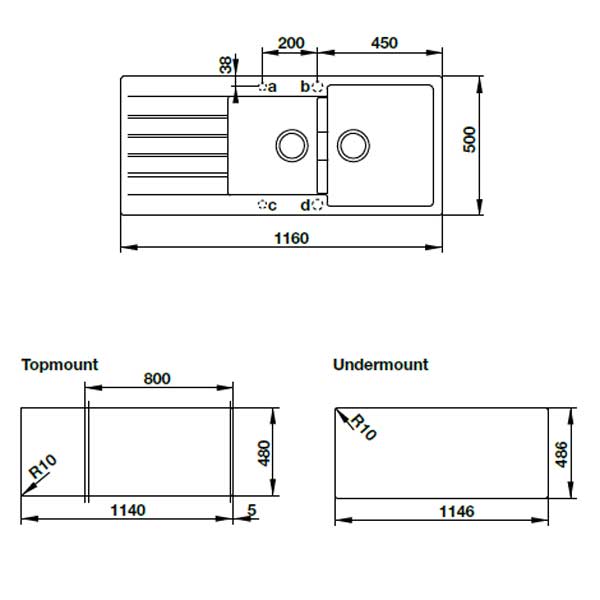 CHẬU ĐÁ HAFELE HS19-GED2S80 570.35.370