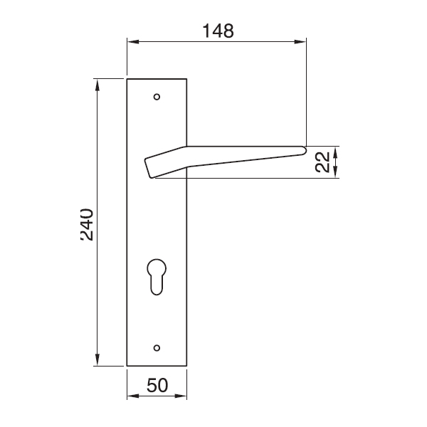 KHÓA GẠT ĐẾ DÀI HAFELE 901.79.071