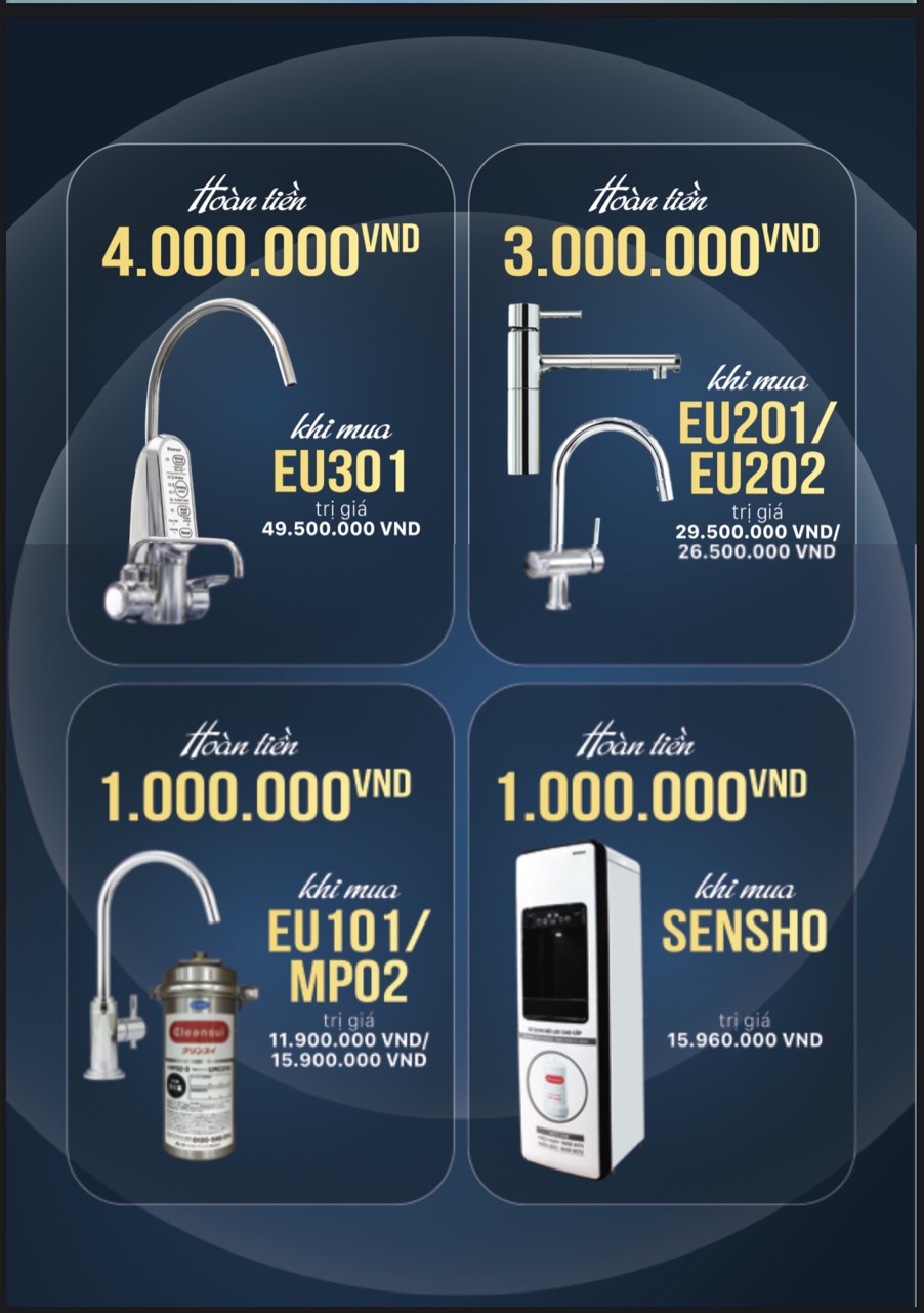 MÁY LỌC NƯỚC ĐIỆN GIẢI ION KIỀM MITSUBISHI CLEANSUI EU301