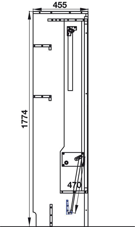 PHỤ KIỆN GIƯỜNG XẾP HAFELE BETLIFT, MỞ NGANG 271.97.340