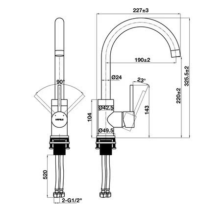 Vòi bếp Hafele HT21-CH1F220C 577.56.200 - Màu kem
