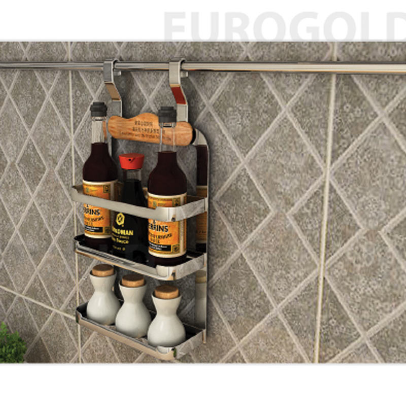 GIÁ TREO NGOÀI GIA VỊ 3 TẦNG INOX 304 EV38 – EUROGOLD