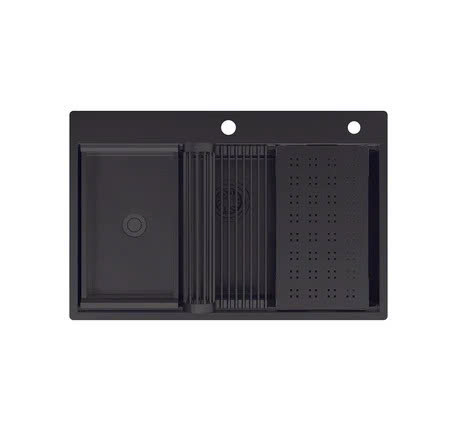 Chậu bếp Inox Hafele WS R10 HS25-SSN1S-7650 - 567.24.485 - đen