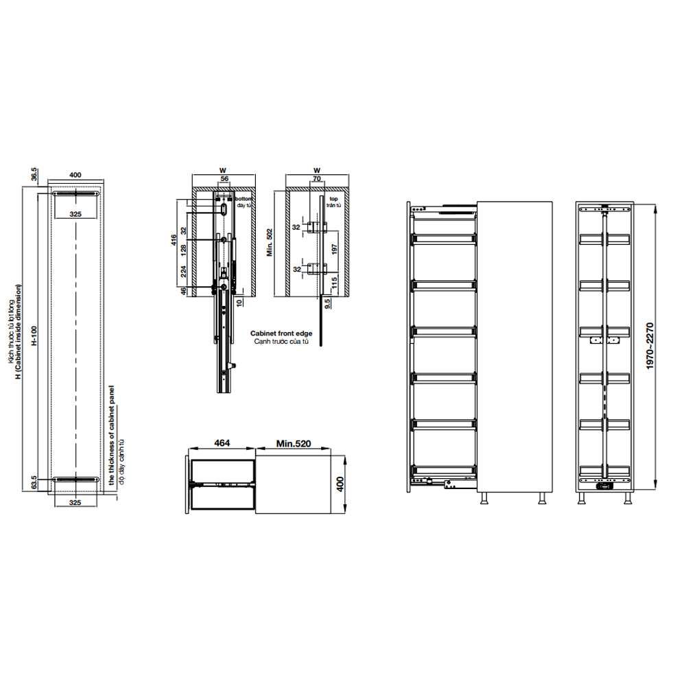 TỦ ĐỒ KHÔ HAFELE KOSMO KARA PULL 595.80.803