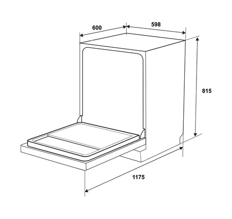 Máy rửa chén bán âm Hafele HDW-B6054B 538.21.362