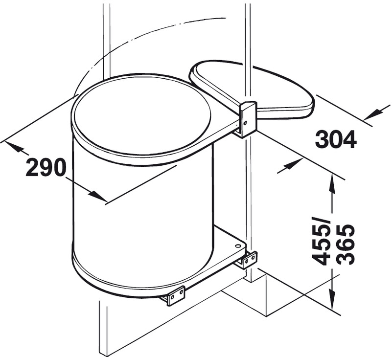 THÙNG RÁC HAFELE 502.12.023 Hailo Mono