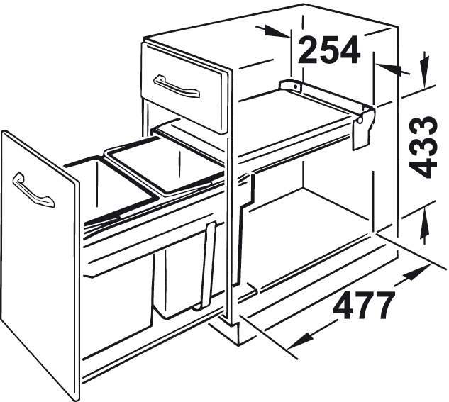 THÙNG RÁC HAFELE 502.72.761 Hailo Tandem